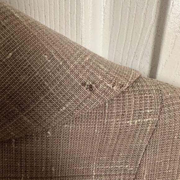 Vintage 50s/60s Lilli Ann Skirt Suit | Mink Fur Trim Pleated Sleeves Taupe Wool - Picture 5 of 16